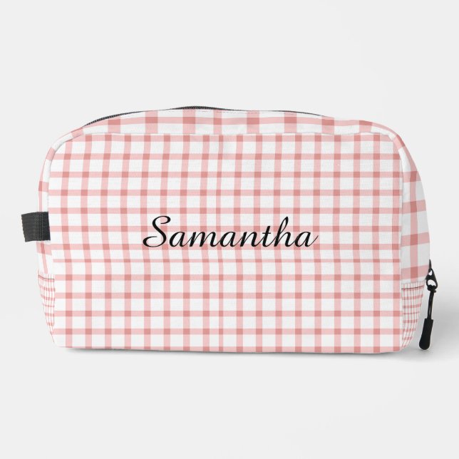 Personalized Makeup Bag, Custom Makeup Bag, Dopp Kit (Front)