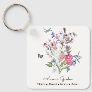 Personalized Mama's Garden Key Ring