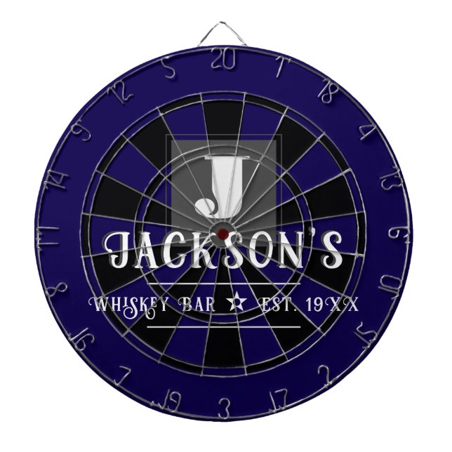 Personalized Man Cave Custom Bar Name Dartboard (Front)