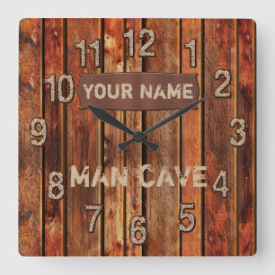 PERSONALIZED Man Cave Wall Clock with Your NAME