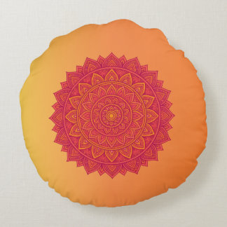Personalized Mandala Throw Pillow – Soft Color Orn