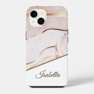 Personalized Marble Gold iPhone 14 Case