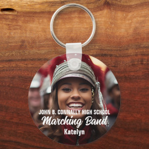 Personalized Marching Band Photo Double Sided Key Ring