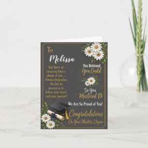 Personalized Master's Degree Graduation Card