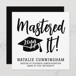 Personalized Masters Degree Graduation Mastered It