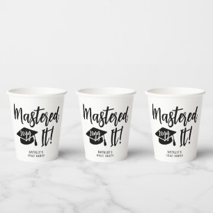 Personalized Masters Degree Graduation Mastered It Paper Cups