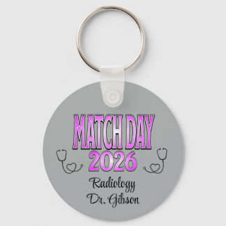 Personalized Match Day Medical Residency Specialty Key Ring