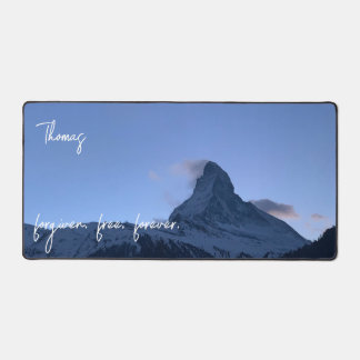 Personalized Matterhorn Photo Forgiven Christian  Desk Mat