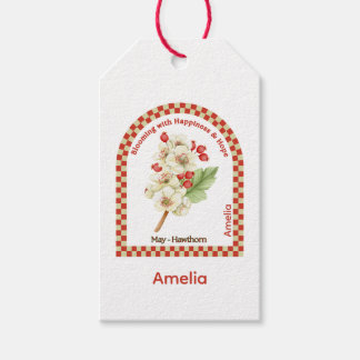 Personalized May Birth Flower Gift Tags