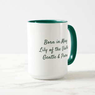 Personalized May Birth Flower Lily of the Valley Mug