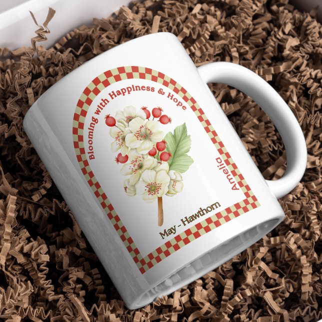 Personalized May Birth Month Flower Coffee Mug (Creator Uploaded)