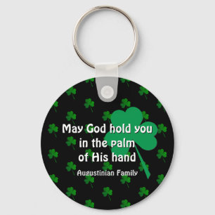 Personalized MAY GOD HOLD YOU St Patricks Day Key Ring