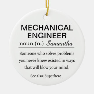 Personalized Mechanical Engineer Definition Ceramic Tree Decoration