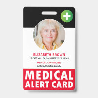 Personalized Medical Alert Card