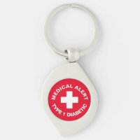 Personalized Medical Alert  Diabetic Red 