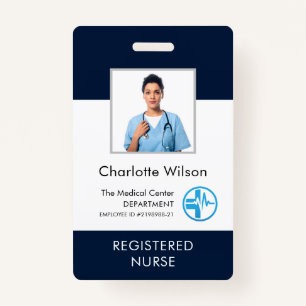 Personalized Medical Centre Logo Employee Photo ID ID Badge