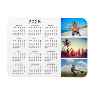 Personalized Memorable Photo Collage 2023 Calendar Magnet