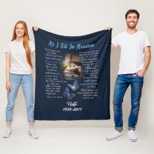 Personalized Memorial Blanket For Loss Of Mom, Dad