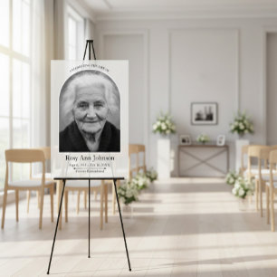 Personalized Memorial Funeral Photo  Acrylic Sign