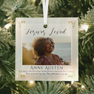 Personalized Memorial Glass Ornament   Keepsake