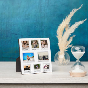 Personalized Memories Photo Collage with 8 Photos Plaque
