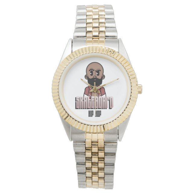 Personalized Men's Watch - Stylated Bearded (Front)