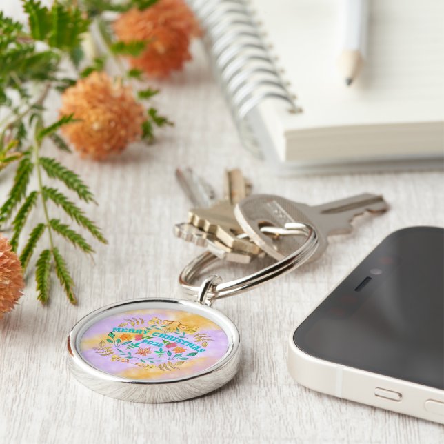 PERSONALIZED MERRY CHRISTMAS 2022 KEY RING (Side)