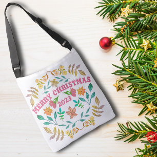 PERSONALIZED MERRY CHRISTMAS 20XX CROSSBODY BAG