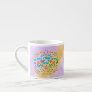 PERSONALIZED MERRY CHRISTMAS 20XX  ESPRESSO CUP