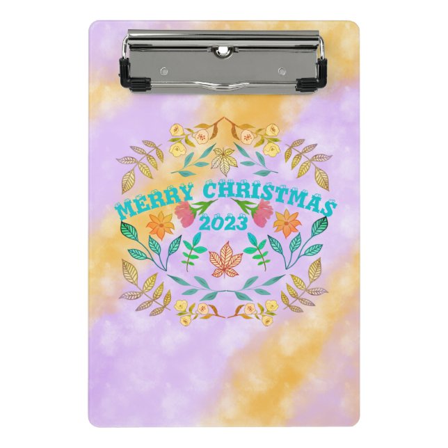 PERSONALIZED MERRY CHRISTMAS 20XX MINI CLIPBOARD (Front)