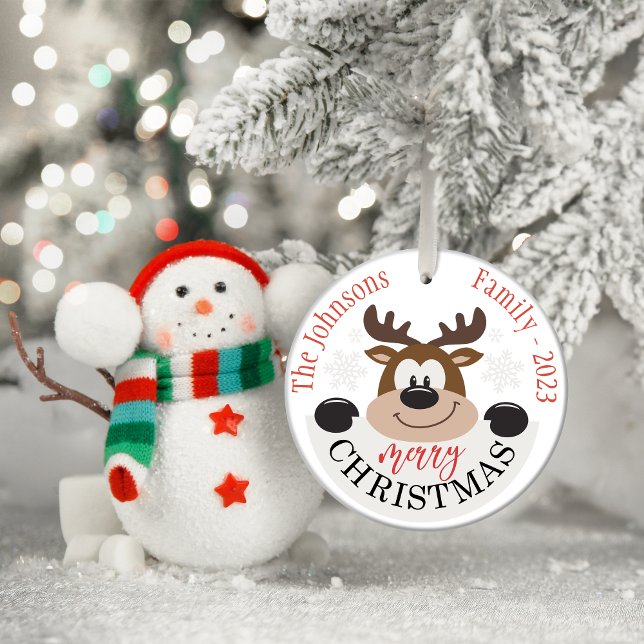 Personalized Merry Christmas  Ceramic Tree Decoration (Personalized Merry Christmas Ceramic Tree Decoration)