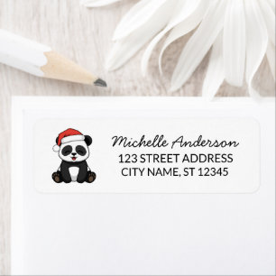 Personalized Merry Christmas Cute Panda Bear
