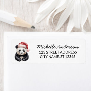 Personalized Merry Christmas Cute Panda Bear
