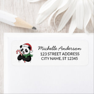 Personalized Merry Christmas Cute Panda Bear