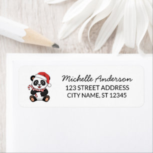 Personalized Merry Christmas Cute Panda Bear
