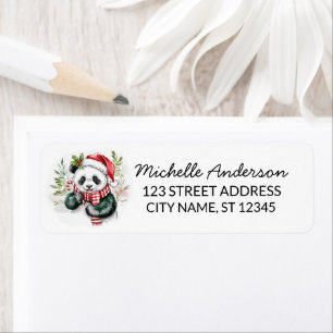Personalized Merry Christmas Cute Panda Bear