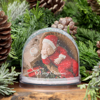 Personalized Merry Christmas & Happy New Year Snowglobe