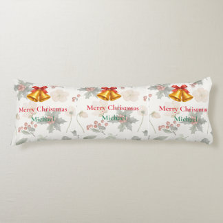 Personalized Merry Christmas Long Body Pillow