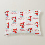 Personalized Merry Christmas Snowman Custom Year  Decorative Cushion<br><div class="desc">Add cozy Christmas charm to your space with this adorable Merry Christmas snowman accent pillow for 2026! Featuring original AI-generated artwork of a cute snowman with a warm red scarf and winter hat, this pillow brings a joyful seasonal vibe to bedrooms, living rooms, sofas, reading corners, and holiday décor setups....</div>