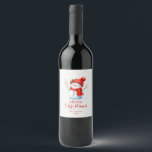Personalized Merry Christmas Snowman Custom Year  Wine Label<br><div class="desc">Make your holiday table and party setup even more festive with this cute Merry Christmas snowman food and beverage label set for 2026! ☃️🎄 Featuring original AI-generated snowman artwork with a cozy red scarf and winter hat, these labels are perfect for organizing and decorating your Christmas treats, drinks, and party...</div>