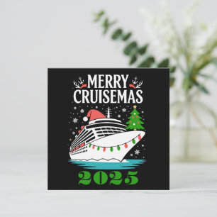 Personalized Merry Cruisemas Cruise Ship Family  Holiday Card