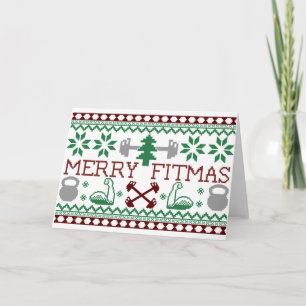 Personalized "Merry Fitmas" Card for Gym Fanatics