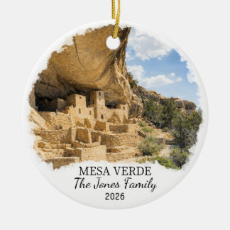 Personalized Mesa Verde National Park, Colorado Ceramic Tree Decoration