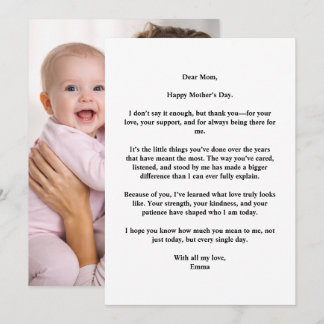 Personalized Message Photo Mother’s Day Card