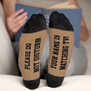 PERSONALIZED Message Socks Brown