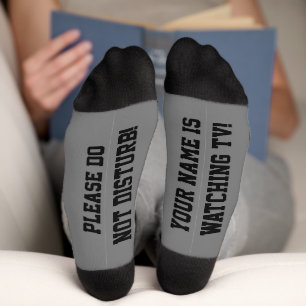 PERSONALIZED Message Socks Grey