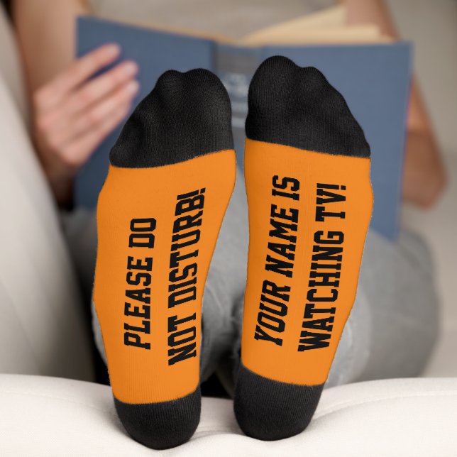 PERSONALIZED Message Socks Orange (Bottom)