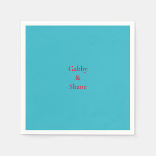 Personalized Mexican Turquoise Couples Shower Napkin