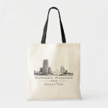 Personalized Milwaukee Skyline Wedding Welcome Tote Bag<br><div class="desc">Welcome your guests to your wedding with this bag.</div>