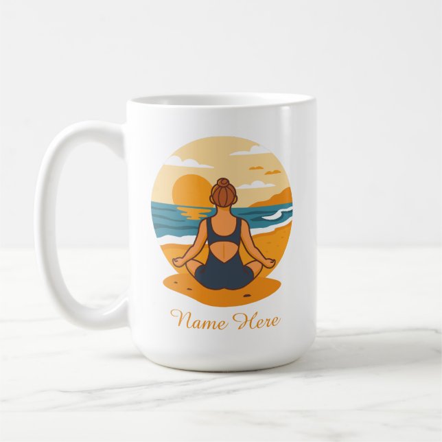 Personalized Mindfulness Yoga Coffee Mug (Left)